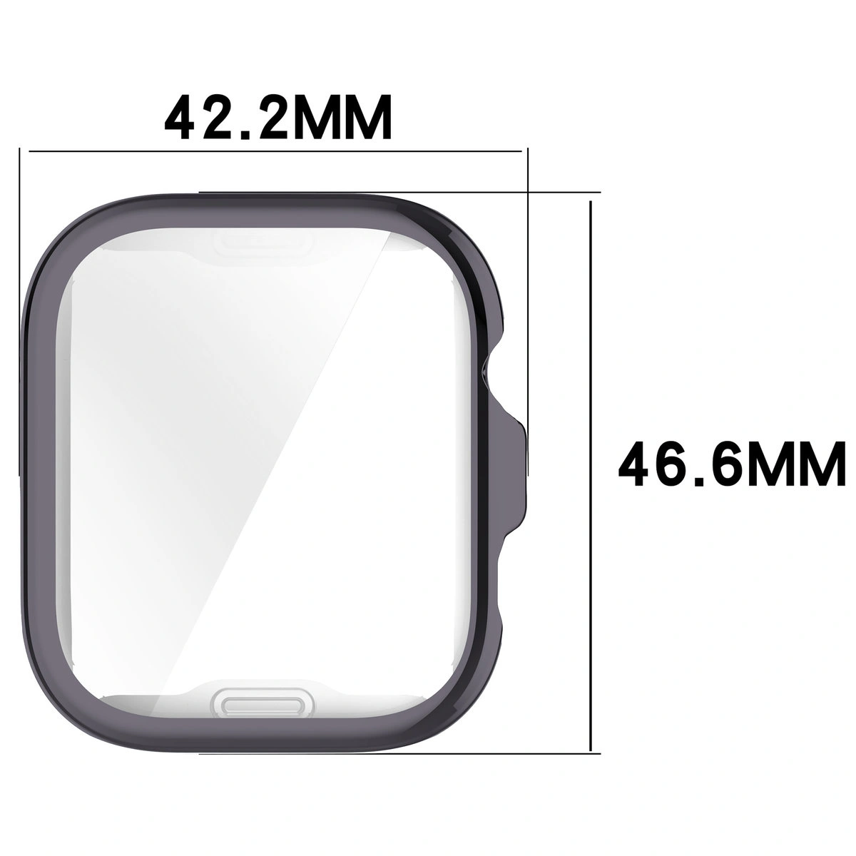 Wymiary obudowy Bizon Case Watch Felipe dla Huawei Watch Fit 4 Pro